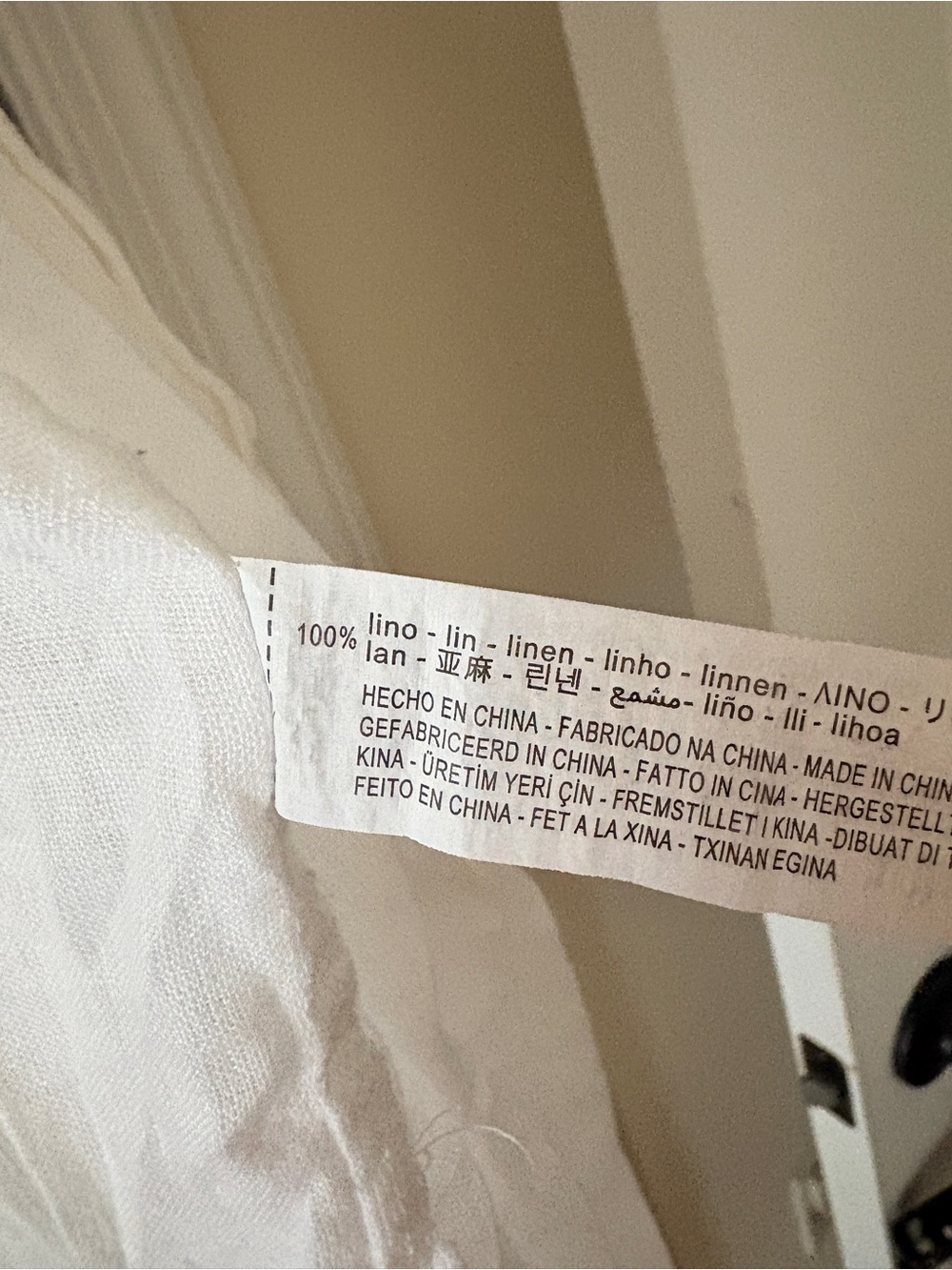 Zara White Lightweight Linen Button Down - Picture 3 of 3